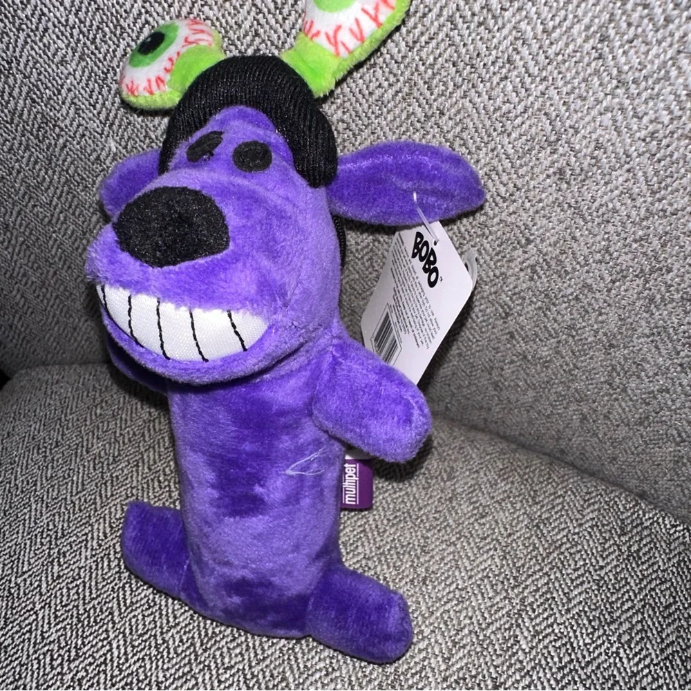 Mini MULTIPET DOG Dog Toy Chew Level 2 Plush Squeaker Sz S/M Happy Halloween New